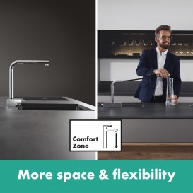 Змішувач для кухні Hansgrohe Aquno Select M81 з висувною лійкою хром 73830000