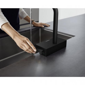 Смеситель для кухни Hansgrohe Aquno Select M81 с выдвижной лейкой черный матовый 73836670