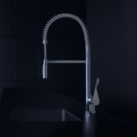 Змішувач для кухні Hansgrohe Axor Citterio Semi-Pro Eco з висувною лійкою нержавіюча сталь 39842800