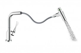 Змішувач для кухні Hansgrohe Axor Citterio з витяжним душем хром 39862000