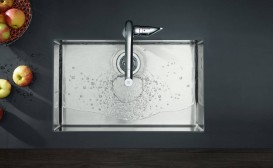 Смеситель для кухни Hansgrohe Metris Select M71 320 1jet sBox с вытяжным изливом однорычажный хром 73803000
