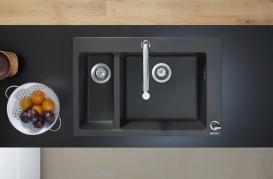 Змішувач для кухні Hansgrohe Metris Select M71 200 1jet sBox з витяжним виливом змішувач на 2 отвори сталь 73804800