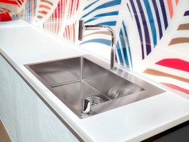 Змішувач для кухні Hansgrohe Metris Select M71 200 1jet sBox з витяжним виливом змішувач на 2 отвори сталь 73804800