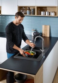 Змішувач для кухні Hansgrohe Talis M51 160 2jet з витяжним виливом змішувач сталь 73850800