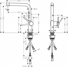 Смеситель для кухни Hansgrohe Talis M54 однорычажный хром 72859000