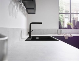 Змішувач для кухні Hansgrohe Talis M54 з висувною лійкою чорний матовий 72809670