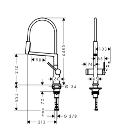 Змішувач для кухні Hansgrohe Talis Select M54 PowderSpray з витяжним зливом 72861800
