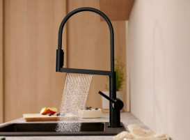 Змішувач для кухні Hansgrohe Talis Select M54 PowderSpray з висувною лійкою чорний матовий 72861670