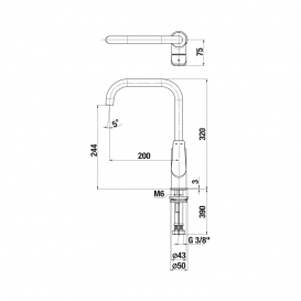 Змішувач для кухні Jika Cubito-N змішувач хром H3511X10042601