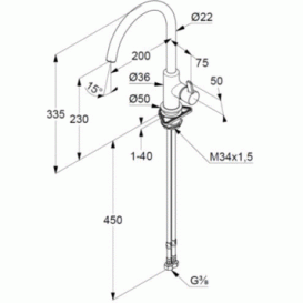 Змішувач для кухні Kludi Bingo Star XS змішувач хром 468030578