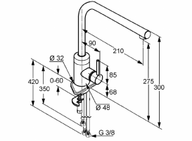 Змішувач для кухні Kludi L-INE змішувач 428190577