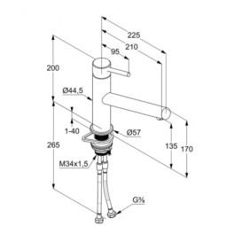 Змішувач для кухні Kludi Steel змішувач нержавіюча сталь 44850F860
