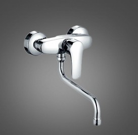 Смеситель для кухни Kludi Tercio однорычажный настенный хром 389640575