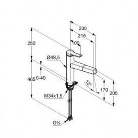 Змішувач для кухні Kludi Zenta змішувач хром 389810575