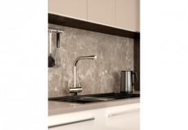 Змішувач для кухні Koller Pool Design Plus Двохважеля з підключенням до фільтру латунь хром DS0200