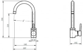 Смеситель для кухни Koller Pool Orion однорычажный хром OR0500