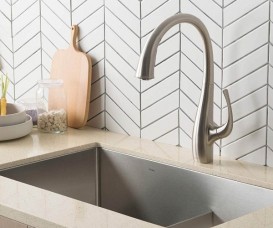 Смеситель для кухни Kraus Ansel однорычажный нержавеющая сталь KPF-1675SFS