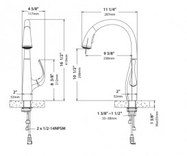 Смеситель для кухни Kraus Ansel однорычажный нержавеющая сталь KPF-1675SFS