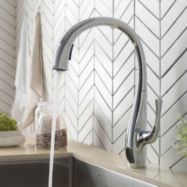 Змішувач для кухні Kraus Ansel  одноважільний з висувним виливом хром KPF-1675CH