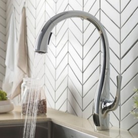 Змішувач для кухні Kraus Ansel  одноважільний з висувним виливом хром KPF-1675CH