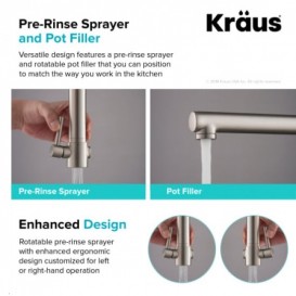Смеситель для кухни Kraus Artec Pro однорычажный нержавеющая сталь KPF-1603SFS