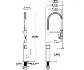 Смеситель для кухни Kraus Artec Pro однорычажный нержавеющая сталь KPF-1603SFS