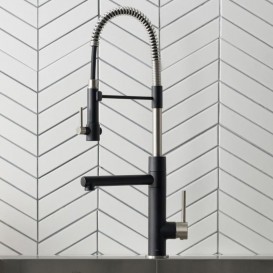 Змішувач для кухні Kraus Artec Pro нержавіюча сталь / матовий чорний KPF-1603SFSMB