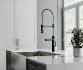 Змішувач для кухні Kraus Artec Pro нержавіюча сталь / матовий чорний KPF-1603SFSMB