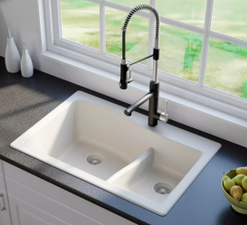 Змішувач для кухні Kraus Artec Pro нержавіюча сталь / матовий чорний KPF-1603SFSMB