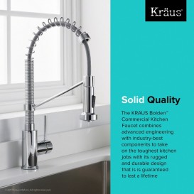Смеситель для кухни Kraus Bolden пружинный однорычажный хром KPF-1610CH