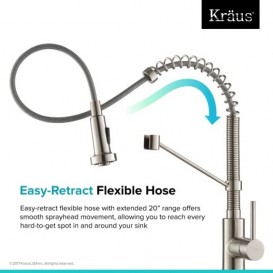 Смеситель для кухни Kraus Bolden пружинный нержавеющая сталь KPF-1610SS