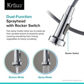 Смеситель для кухни Kraus Bolden пружинный нержавеющая сталь KPF-1610SS