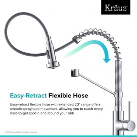 Смеситель для кухни Kraus Bolden пружинный нержавеющая сталь/хром KPF-1610SSCH