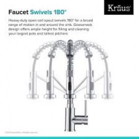 Смеситель для кухни Kraus Bolden пружинный нержавеющая сталь/хром KPF-1610SSCH