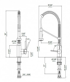 Смеситель для кухни Kraus Bolden с выдвижной лейкой золото KPF-1610BG