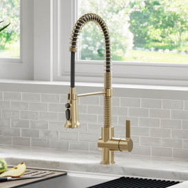 Змішувач для кухні Kraus Britt під фільтр латунь золото KFF-1691BG