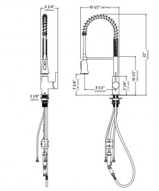 Змішувач для кухні Kraus Britt під фільтр латунь золото KFF-1691BG
