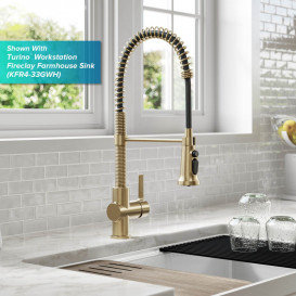 Змішувач для кухні Kraus Britt під фільтр латунь золото KFF-1691BG