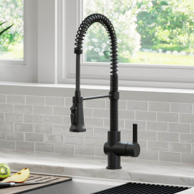 Змішувач для кухні Kraus Britt під фільтр латунь чорний KFF-1691MB