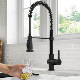 Змішувач для кухні Kraus Britt під фільтр латунь чорний KFF-1691MB