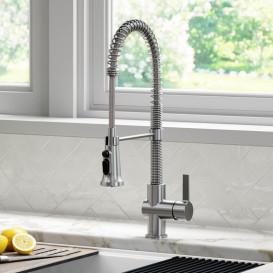 Смеситель для кухни Kraus Britt под фильтр латунь нержавеющая сталь KFF-1691SFS