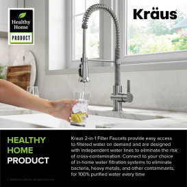 Смеситель для кухни Kraus Britt под фильтр латунь нержавеющая сталь KFF-1691SFS