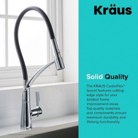 Смеситель для кухни Kraus CarboFlex однорычажный хром KPF-2830CH