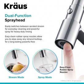 Смеситель для кухни Kraus CarboFlex однорычажный хром KPF-2830CH