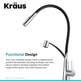 Смеситель для кухни Kraus CarboFlex однорычажный хром KPF-2830CH