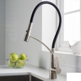 Змішувач для кухні Kraus CarboFlex змішувач нержавіюча сталь KPF-2830SS