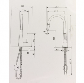 Смеситель для кухни Kraus Crespo однорычажный хром KPF-2720CH