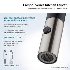 Змішувач для кухні Kraus Crespo змішувач нержавіюча сталь KPF-2730SS