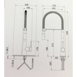 Змішувач для кухні Kraus Crespo змішувач нержавіюча сталь KPF-2730SS