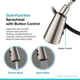 Змішувач для кухні Kraus Esina змішувач нержавіюча сталь KPF-1670SFS